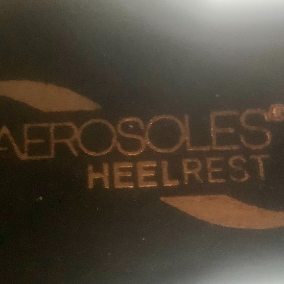 Aerosoles Heelrest Snake Skin-Look w/Black Suede Ankle/Heel Size 9 - Picture 6 of 8